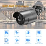 AZISHN H.265/H.264 5MP 2880*1616 IP Camera Surveillance Bullet Camera 6 Array IR LEDS IP66 metal waterproof CCTV DC 12V/48V PoE